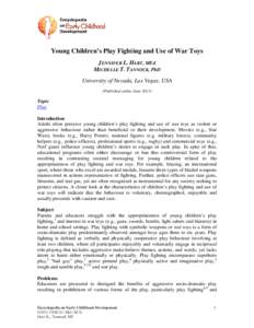 Young Children’s Play Fighting and Use of War Toys