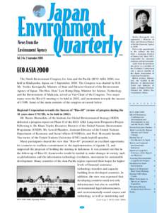 News from the Environment Agency Vol. 5 No. 3 September 2000 ECO ASIA 2000 The Ninth Environment Congress for Asia and the Pacific (ECO ASIAwas