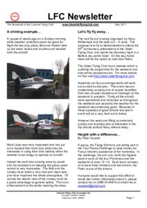 LFC Newsletter The Newsletter of the Limerick Flying Club www.limerickflyingclub.com  May 2011