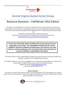 Rappahannock – Rapidan Autism Action Group