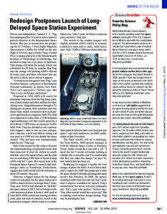 Alpha Magnetic Spectrometer / Human spaceflight / Samuel C. C. Ting / International Space Station / Space Shuttle / NASA / Spaceflight / Physics / Manned spacecraft