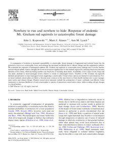 Woodboring beetles / Physical geography / Flora / Graham County /  Arizona / Mount Graham Red Squirrel / John L. Koprowski / American red squirrel / Pine squirrel / Pinaleno Mountains / Tree squirrels / Flora of the United States / Curculionidae