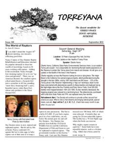 TORREYANA The docent newsletter for TORREY PINES STATE NATURAL RESERVE Issue 340