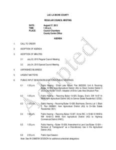 Microsoft Word[removed]Regular Council Meeting Agenda - adopted