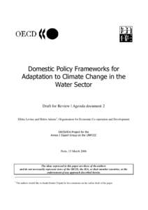 Microsoft Word - Domestic Policy Frameworks for Adaptation in the Water Sec.