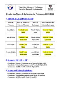 Remise Notes et délibérations SP14