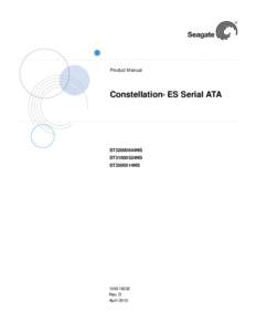 Product Manual  Constellation ES Serial ATA ®  ST32000644NS