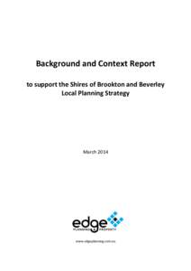 Shire of Beverley / Urban planning / Land-use planning / Australia / Beverley /  Western Australia / Wheatbelt / Shire of Brookton / Brookton /  Western Australia