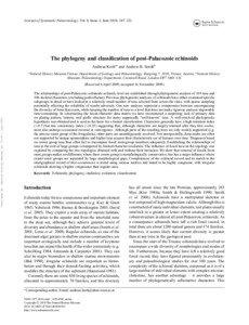 Journal of Systematic Palaeontology, Vol. 8, Issue 2, June 2010, 147–212  The phylogeny and classification of post-Palaeozoic echinoids