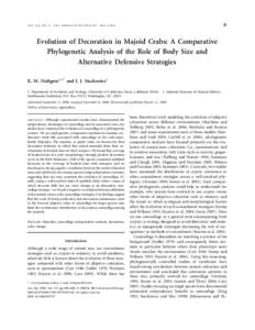 Biology / Pugettia productus / Pugettia / Phylogenetic comparative methods / Crab / Military camouflage / Camouflage / Polymorphism / Majoidea / Phyla / Protostome