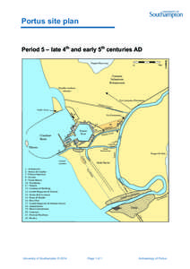 Portus site plan  Period 5 – late 4th and early 5th centuries AD N  Stagno Maccarese