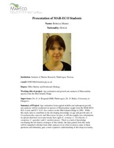 Microsoft Word - RebeccaHunter_MAR-ECO student report