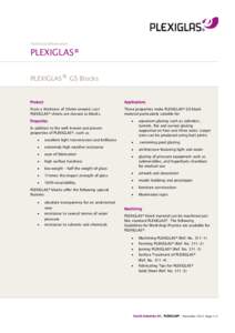 Technical Information  PLEXIGLAS® PLEXIGLAS® GS Blocks Product