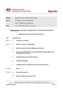 AUASB Board Meeting Agenda