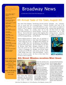 Main Street West Memphis Board of Directors Broadway News A Publication of Main Street West Memphis, Inc.