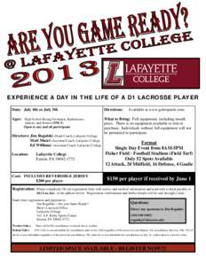 Lafayette Lacrosse Experience.pub