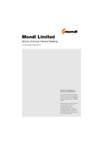 Mondi Master NAM LTD[removed]:10 AM