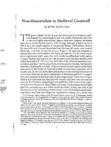/  Non, Manorialism in Medieval Cornwall