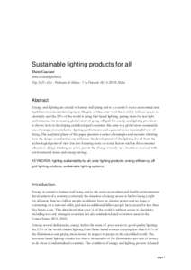 Energy / Light-emitting diodes / Semiconductor devices / Sustainable building / Energy economics / Energy conservation / Light pollution / Solar energy / Photovoltaics / Architecture / Environment / Lighting