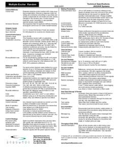 Multiple-Exciter Random Control Methods Control loop Advanced features Outputs/ Inputs