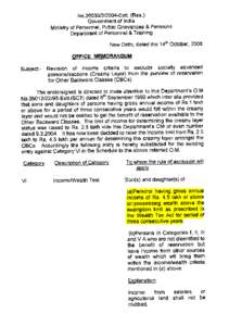 NO[removed]Estt. (Res.) Government of India Ministry of Personnel, Public Grievances & Pensions Department of Personnel & Training New Delhi, dated the 14th October, 2008