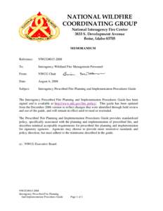 Microsoft Word - NWCG#015-2008_Memorandum_Interagency Prescribed Fire Plann. and Imp. Procedures Guide_2008_08_06.doc