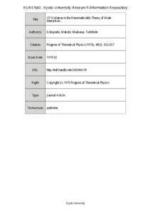 Electroweak theory / Symmetry / Nobel laureates in Physics / CP violation / Weak interaction / Gauge theory / Lepton / Toshihide Maskawa / Makoto Kobayashi / Physics / Particle physics / Conservation laws