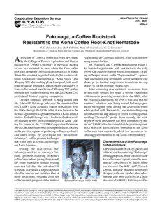 Fukunaga, a coffee rootstock resistant to the Kona coffee root-knot nematode