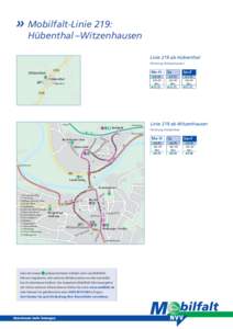 »	Mobilfalt-Linie 219:  Hübenthal  – Witzenhausen Linie 219 ab Hübenthal Richtung Witzenhausen L3238