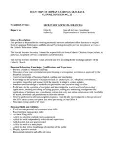 Secretary / Special education in the United States / Roles and responsibilities of social worker in school perspective
