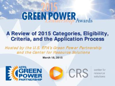 A Review of 2015 Categories, Eligibility, Criteria, and the Application Process