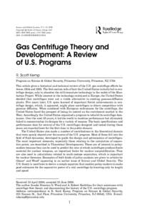 Science and Global Security, 17:1–19, 2009 C Taylor & Francis Group, LLC Copyright  ISSN: [removed]print[removed]online DOI: [removed][removed]