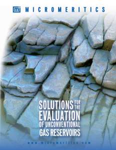 GAS RESERVOIRS  Materials Characterization Solutions to Determine Unconventional Gas Reservoir Potential Until recently, tight shales were not considered an economically feasible option for hydrocarbon production. Logic