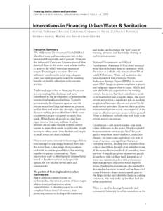 Africa / Water supply and sanitation in Pakistan / Water supply and sanitation in Sub-Saharan Africa / Health / Fundraising / Innovative financing