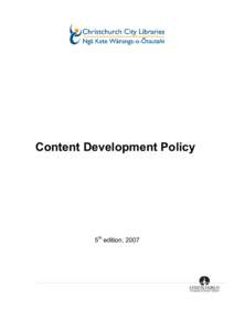 Content Development Policy
