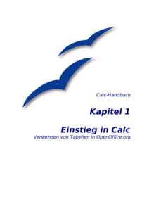 Calc-Handbuch  Kapitel 1 Einstieg in Calc  Verwenden von Tabellen in OpenOffice.org