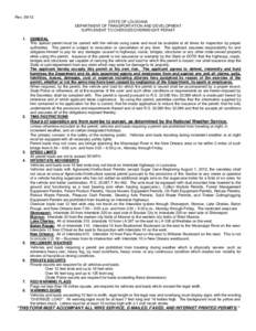 Road transport / Interstate Highway System / Louisiana Department of Transportation and Development / Trucks / Transport / Land transport / Oversize load