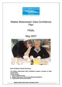 Mallee Waterwatch Data Confidence Plan FINAL May[removed]Data Confidence System Summary