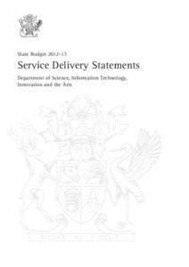 Department of Science, Information Technology, Innovation and the Arts: Budget Paper 5 – Service Delivery Statements (Queensland State Budget[removed])