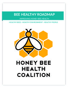 BEE HEALTHY ROADMAP IMPROVING HONEY BEE HEALTH HEALTHY BEES · HEALTHY ENVIRONMENT · HEALTHY PEOPLE Global food production and North American agriculture depend on honey bees. More than