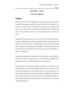 European Dioxin Inventory - Volume 1 Preface VOLUME 1, Part A: General Aspects Preface