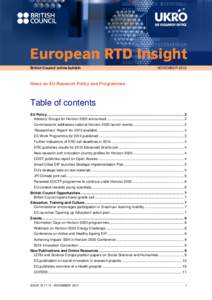 European Research Council / Economy of the European Union / European and Developing Countries Clinical Trials Partnership / CORDIS / Structural Funds and Cohesion Fund / Framework Programmes for Research and Technological Development / Innovation / Grant / Open access / European Union / Europe / Science and technology in Europe