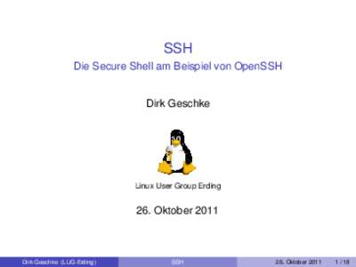 SSH Die Secure Shell am Beispiel von OpenSSH