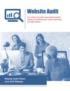 Website Audit Fix critical, but often overlooked website issues to maximize your online marketing and SEO efforts.  Website Audit Primer