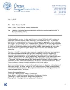 Housing Council Memo NOFA Scoring Comm Updatex