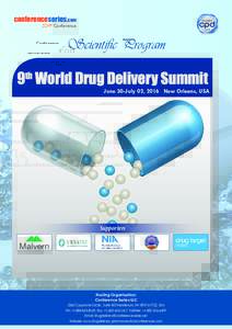 conferenceseries.com 529th Conference Scientific Program  9th World Drug Delivery Summit
