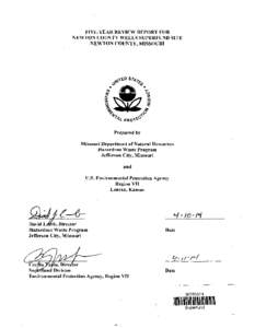 FIVE-YEAR REVIEW REPORT FOR NEWTON COUNTY WELLS SUPERFUND SITE - NEWTON COUNTY, MISSOURI