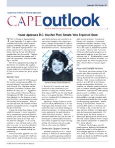 September 2003 • Number 287  Council for American Private Education outlook Voice of America’s private schools