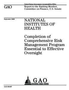 United States Government Accountability Office  GAO Report to the Ranking Member, Committee on Finance, U.S. Senate