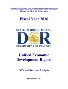 Unified Economic Development Budget Report